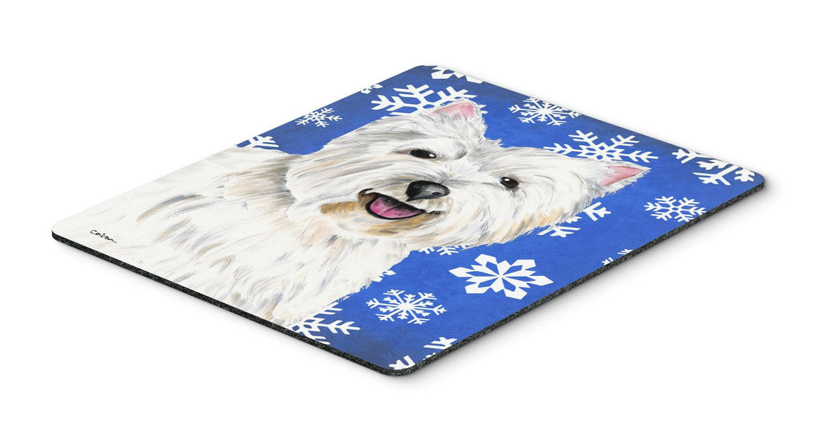 Westie Winter Snowflakes Holiday Mouse Pad, Hot Pad or Trivet by Caroline&#39;s Treasures
