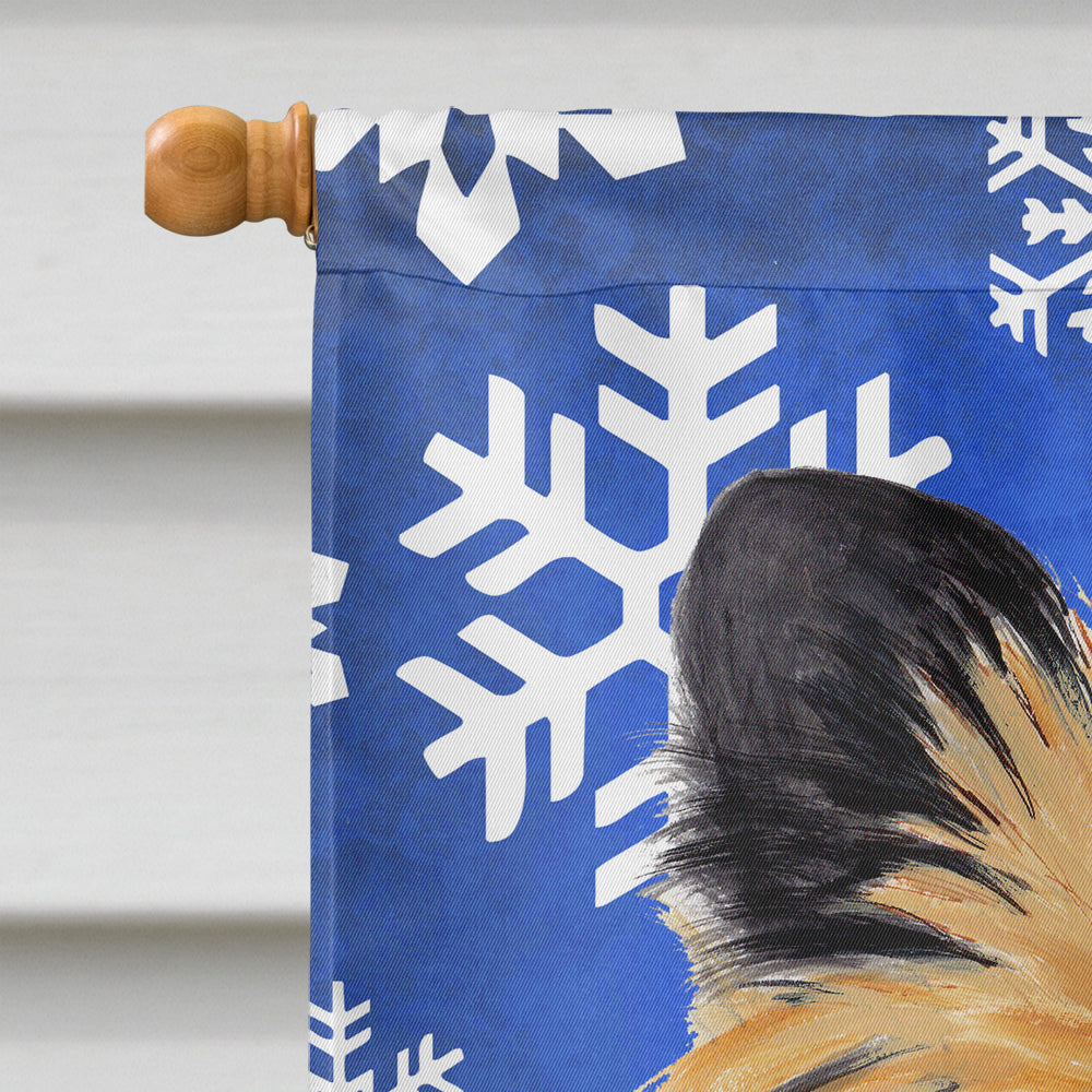 Cairn Terrier hiver flocons de neige vacances drapeau toile maison taille