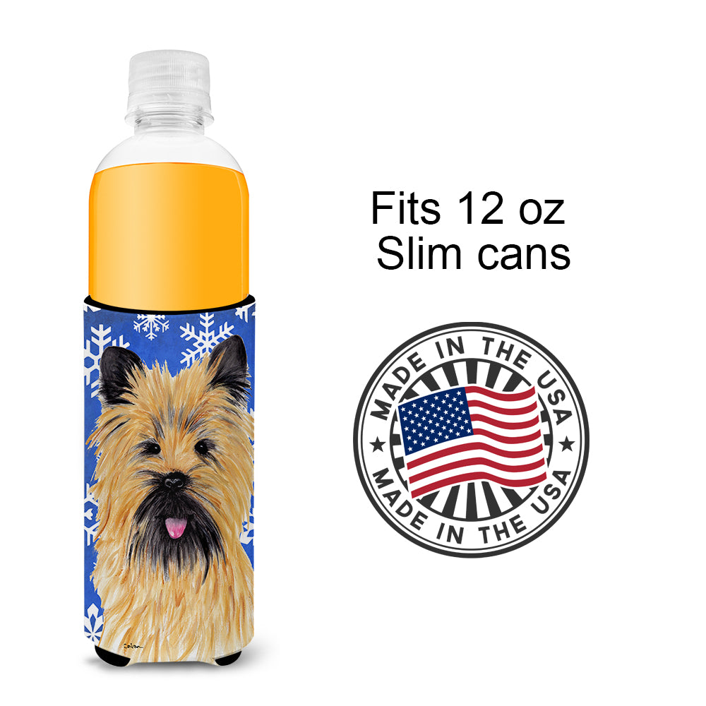 Cairn Terrier Winter Snowflakes Holiday Ultra Beverage Insulators for slim cans SC9375MUK