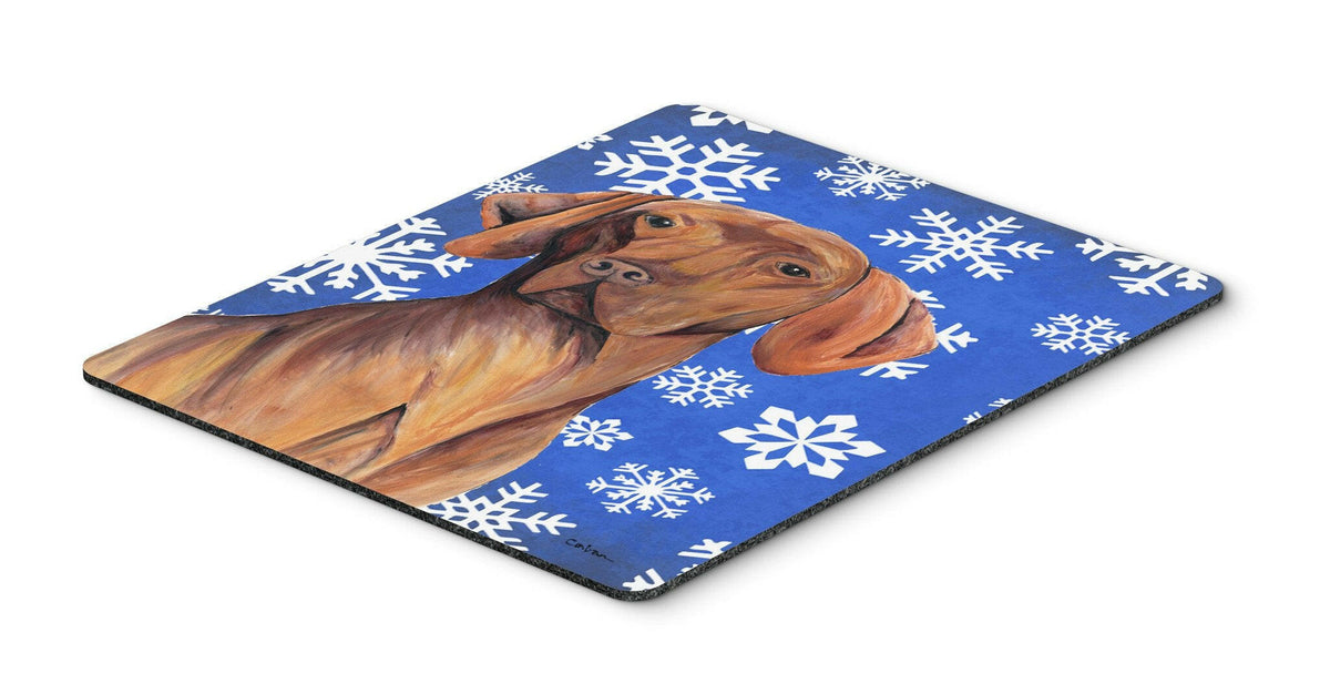 Vizsla Winter Snowflakes Holiday Mouse Pad, Hot Pad or Trivet by Caroline&#39;s Treasures