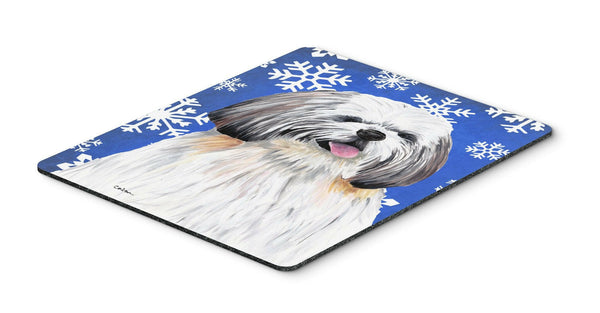 Shih Tzu Winter Snowflakes Holiday Mouse Pad, Hot Pad or Trivet by Caroline's Treasures