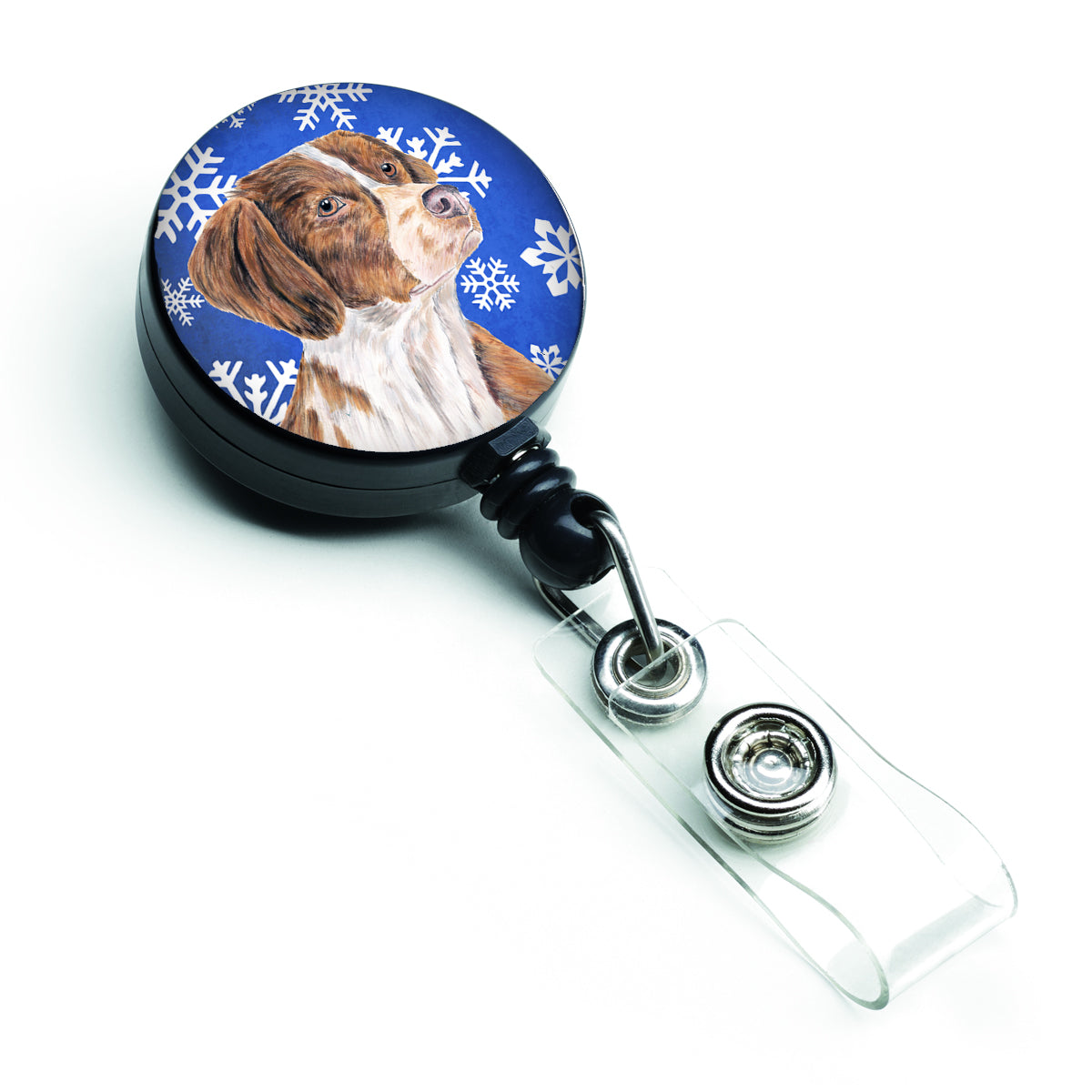 Brittany Winter Snowflakes Holiday Retractable Badge Reel SC9389BR  the-store.com.
