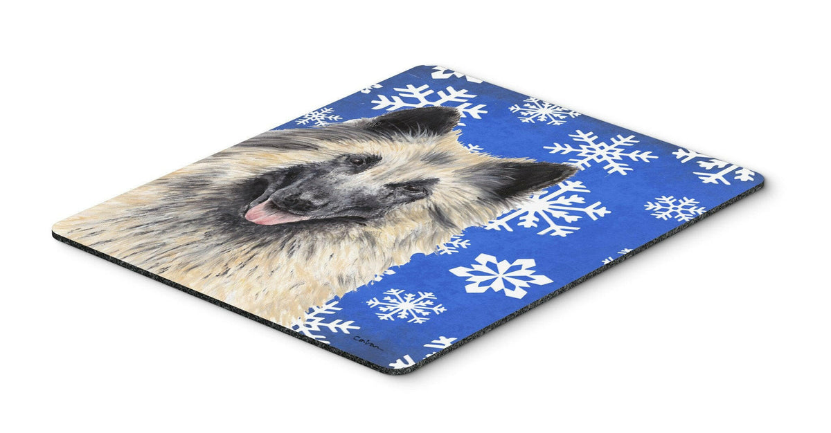 Belgian Tervuren Winter Snowflakes Holiday Mouse Pad, Hot Pad or Trivet by Caroline&#39;s Treasures