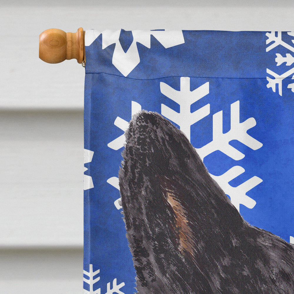 Australian Cattle Dog Winter Snowflakes Holiday Flag Canvas House Size