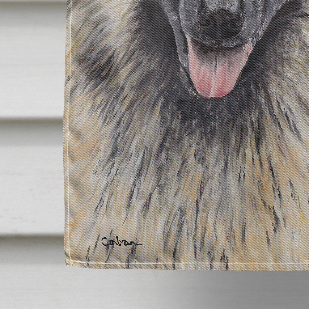 Belgian Tervuren Red  Green Snowflakes Holiday Christmas Flag Canvas House Size  the-store.com.