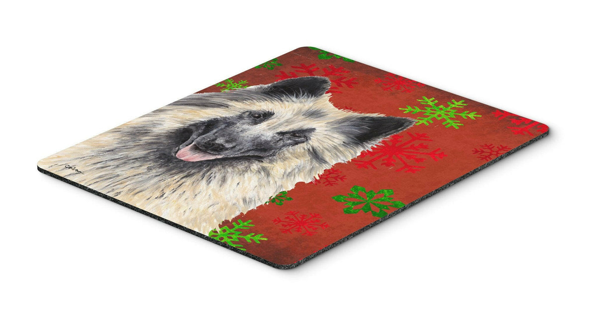 Belgian Tervuren Red and Green Snowflakes Christmas Mouse Pad, Hot Pad Trivet by Caroline&#39;s Treasures