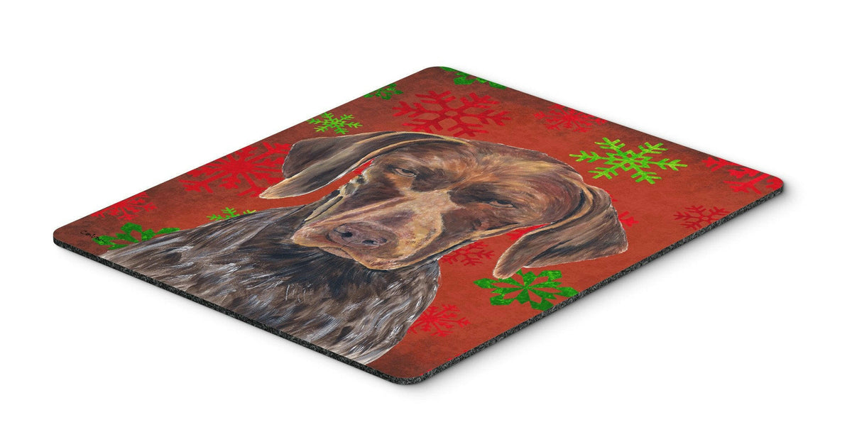 German Shorthaired Pointer Snowflakes Christmas Mouse Pad, Hot Pad Trivet by Caroline&#39;s Treasures