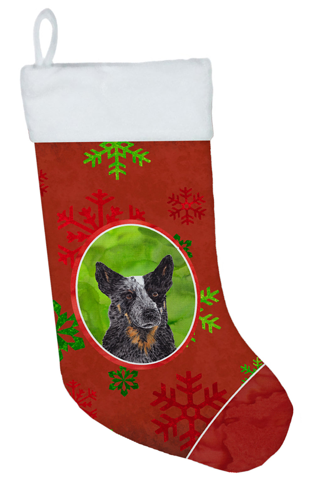 Australian Cattle Dog Red Snowflakes Holiday  Christmas Stocking SC9436
