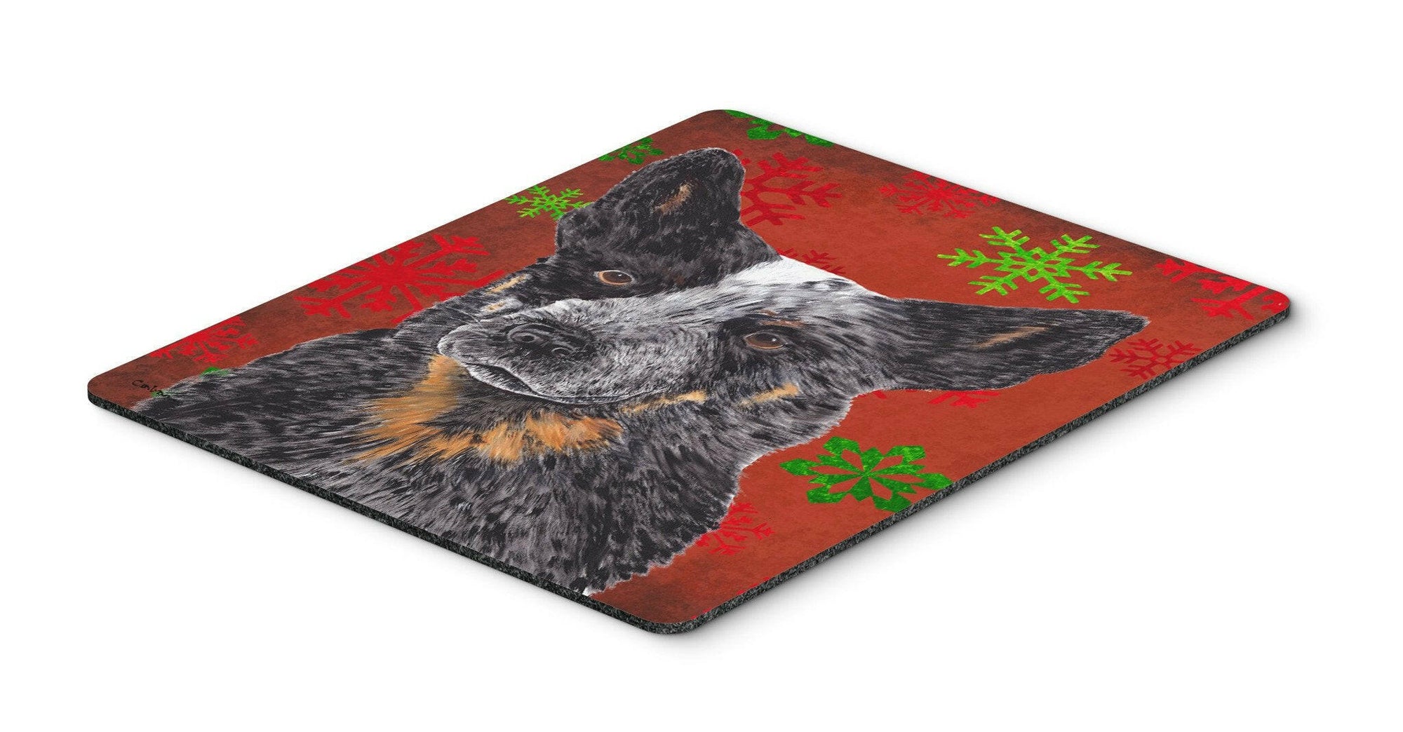 Australian Cattle Dog Snowflakes Holiday Christmas Mouse Pad, Hot Pad or Trivet by Caroline's Treasures