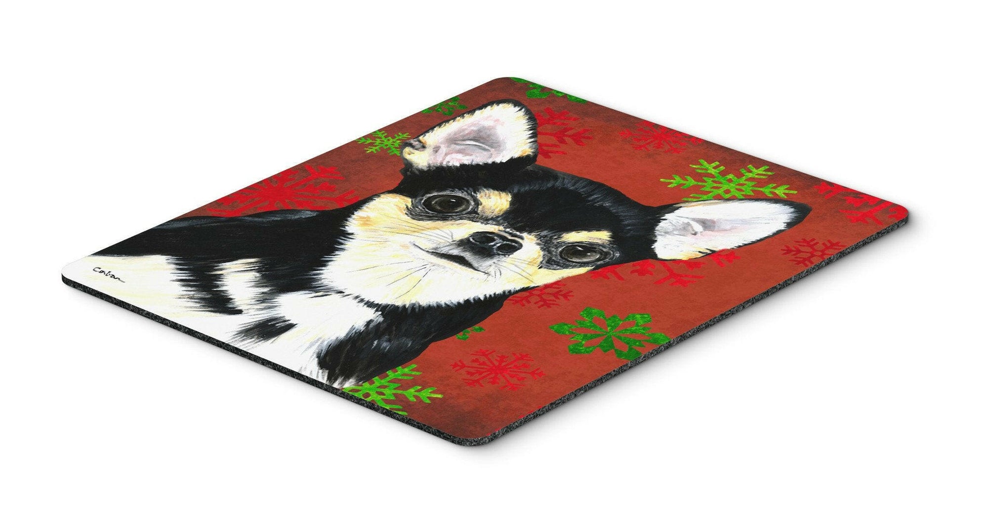 Chihuahua Snowflakes Holiday Christmas Mouse Pad, Hot Pad or Trivet by Caroline's Treasures