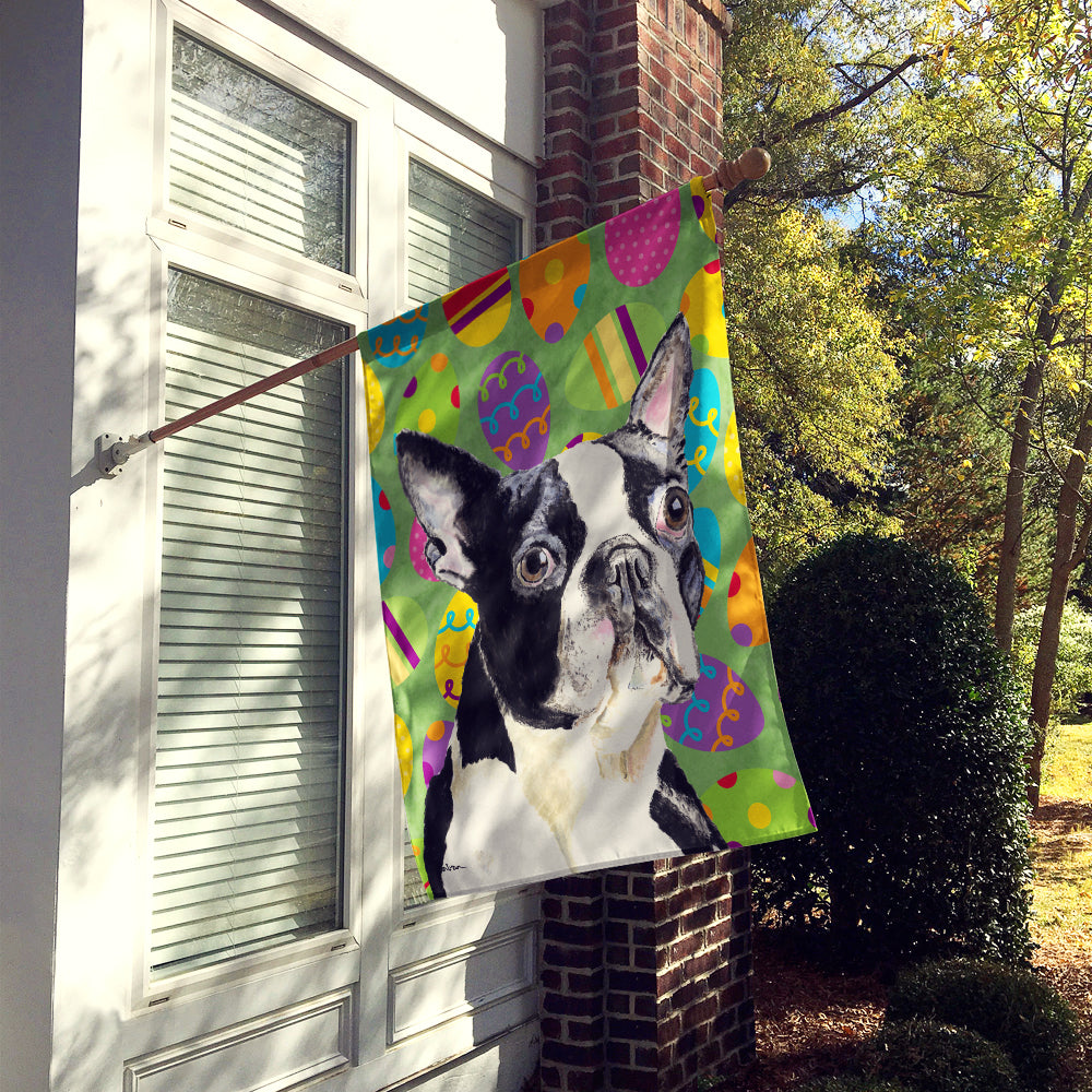 Boston Terrier Easter Eggtravaganza Flag Canvas House Size  the-store.com.