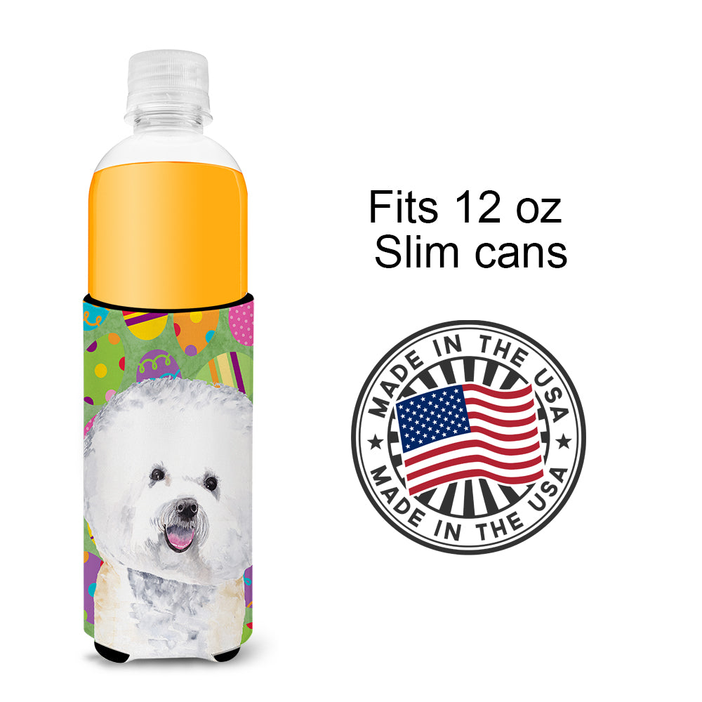 Bichon Frise Easter Eggtravaganza Ultra Beverage Insulators for slim cans SC9442MUK