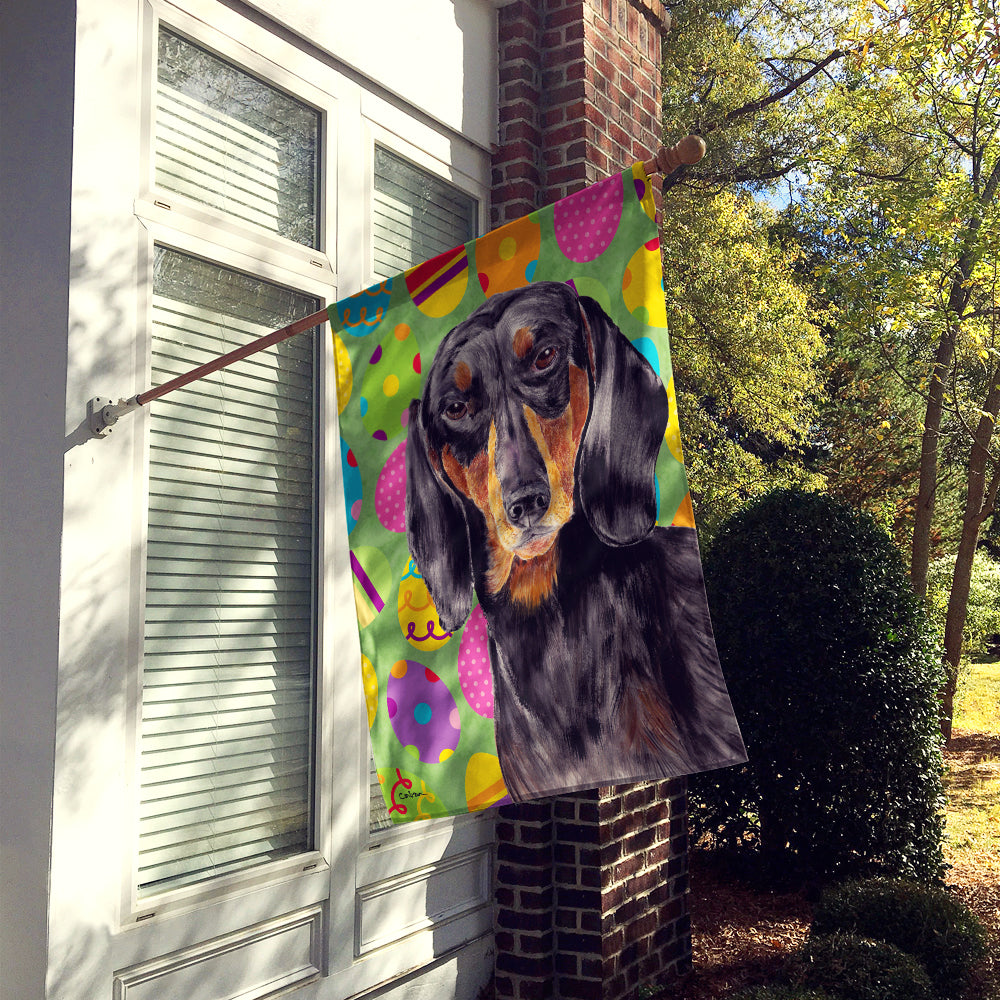 Dachshund Easter Eggtravaganza Flag Canvas House Size  the-store.com.