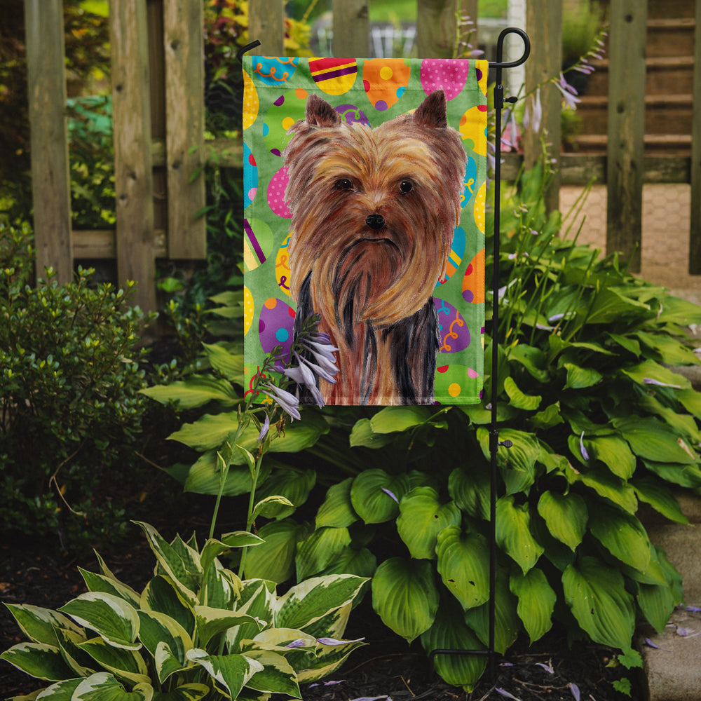 Yorkie Easter Eggtravaganza Flag Garden Size  the-store.com.