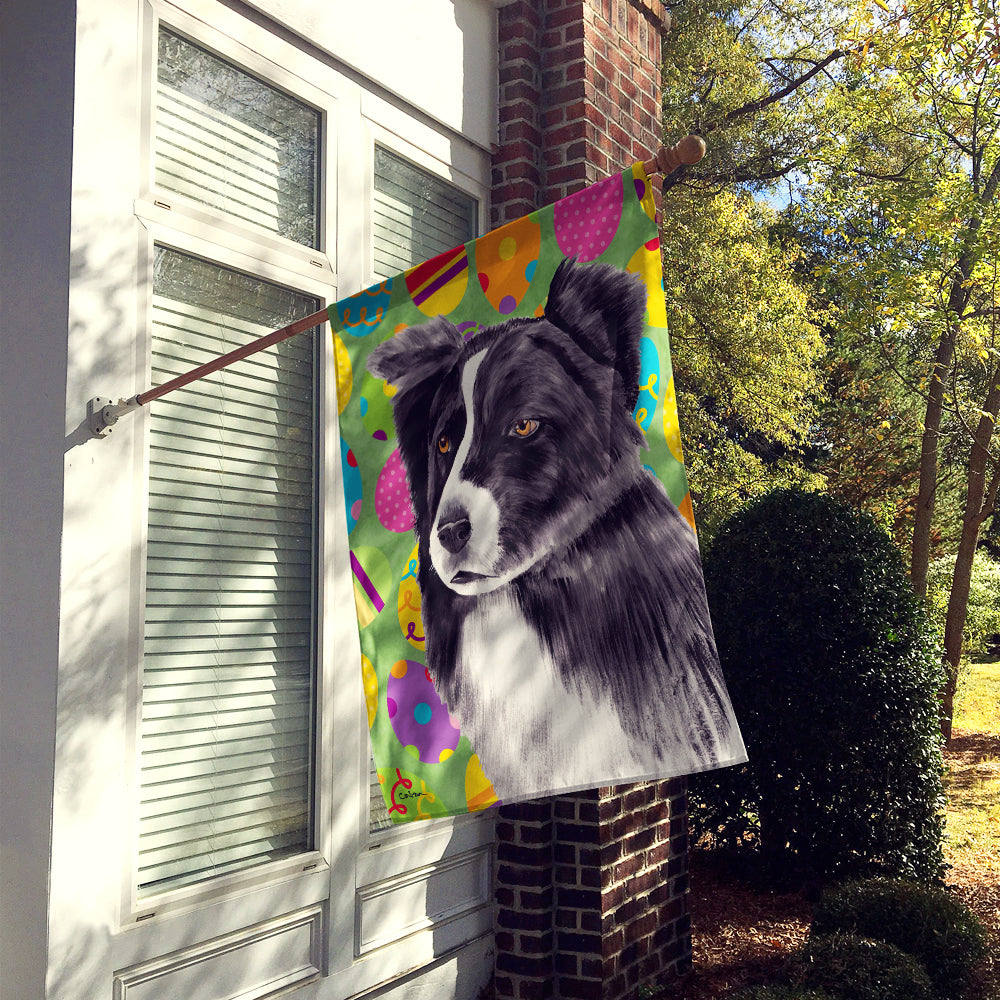 Border Collie Easter Eggtravaganza Flag Canvas House Size  the-store.com.