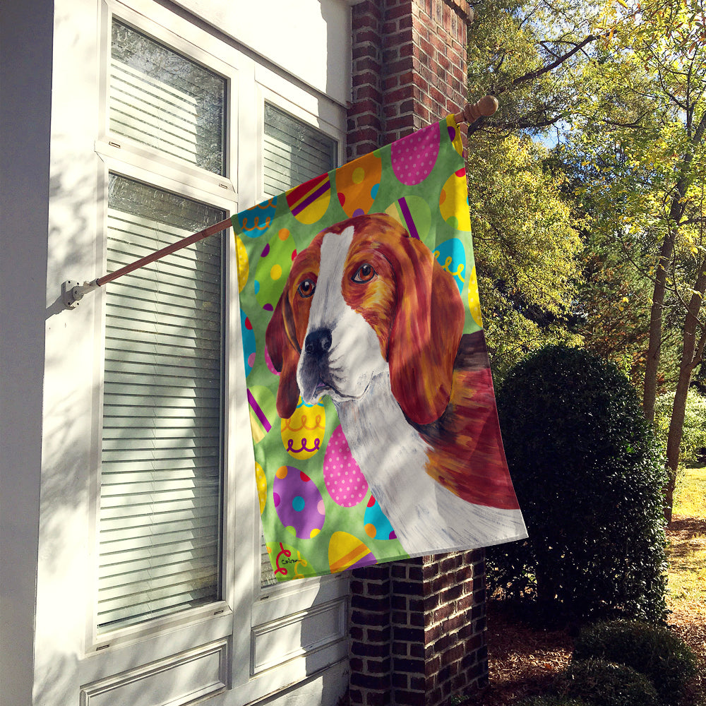 Beagle Easter Eggtravaganza Flag Canvas House Size  the-store.com.