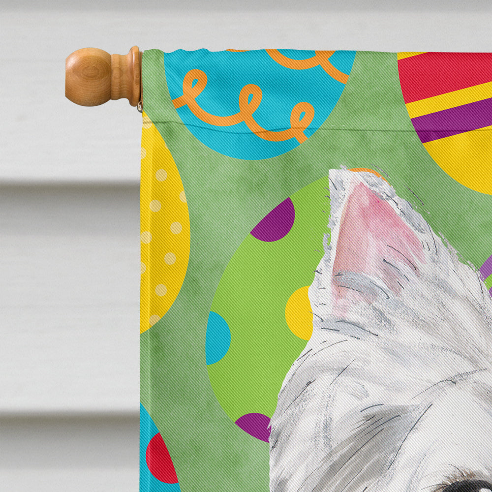 Westie Easter Eggtravaganza Flag Canvas House Size  the-store.com.