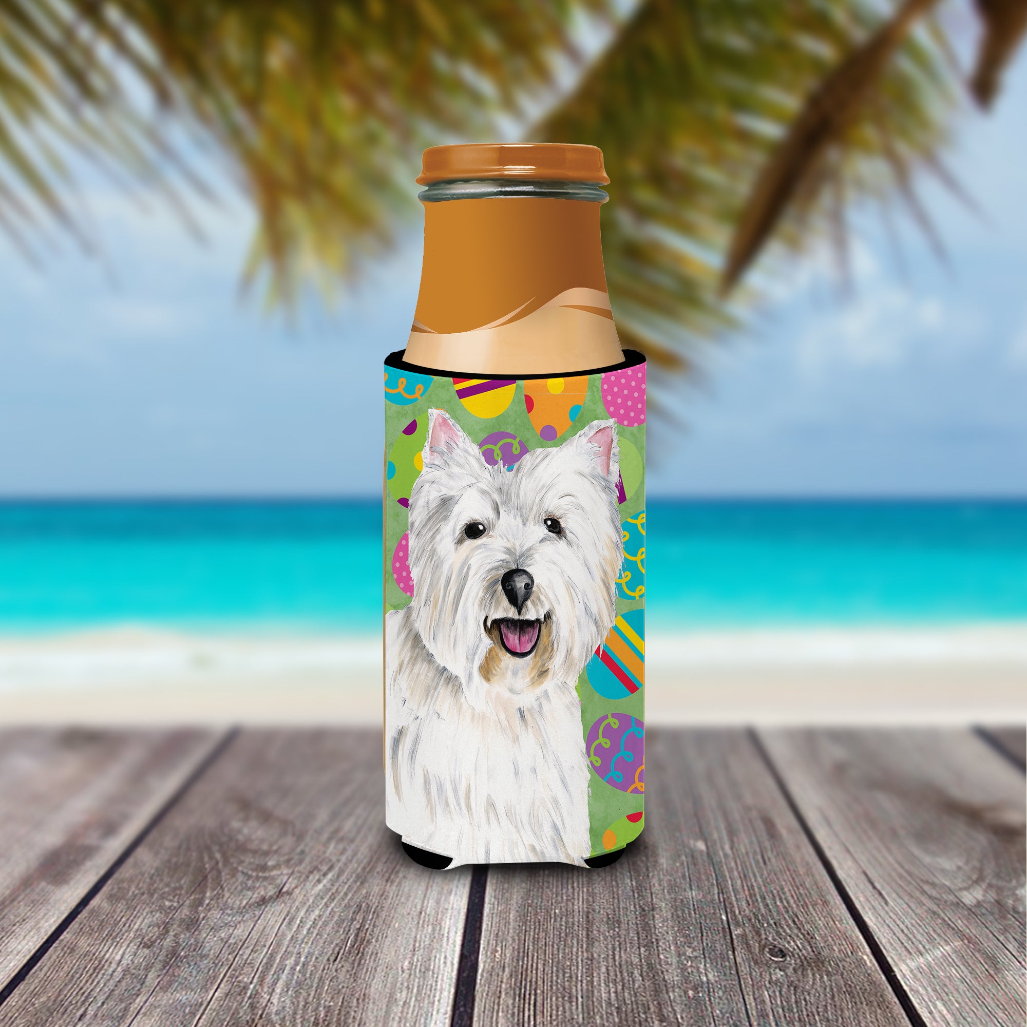 Westie Easter Eggtravaganza Ultra Beverage Insulators for slim cans SC9450MUK.