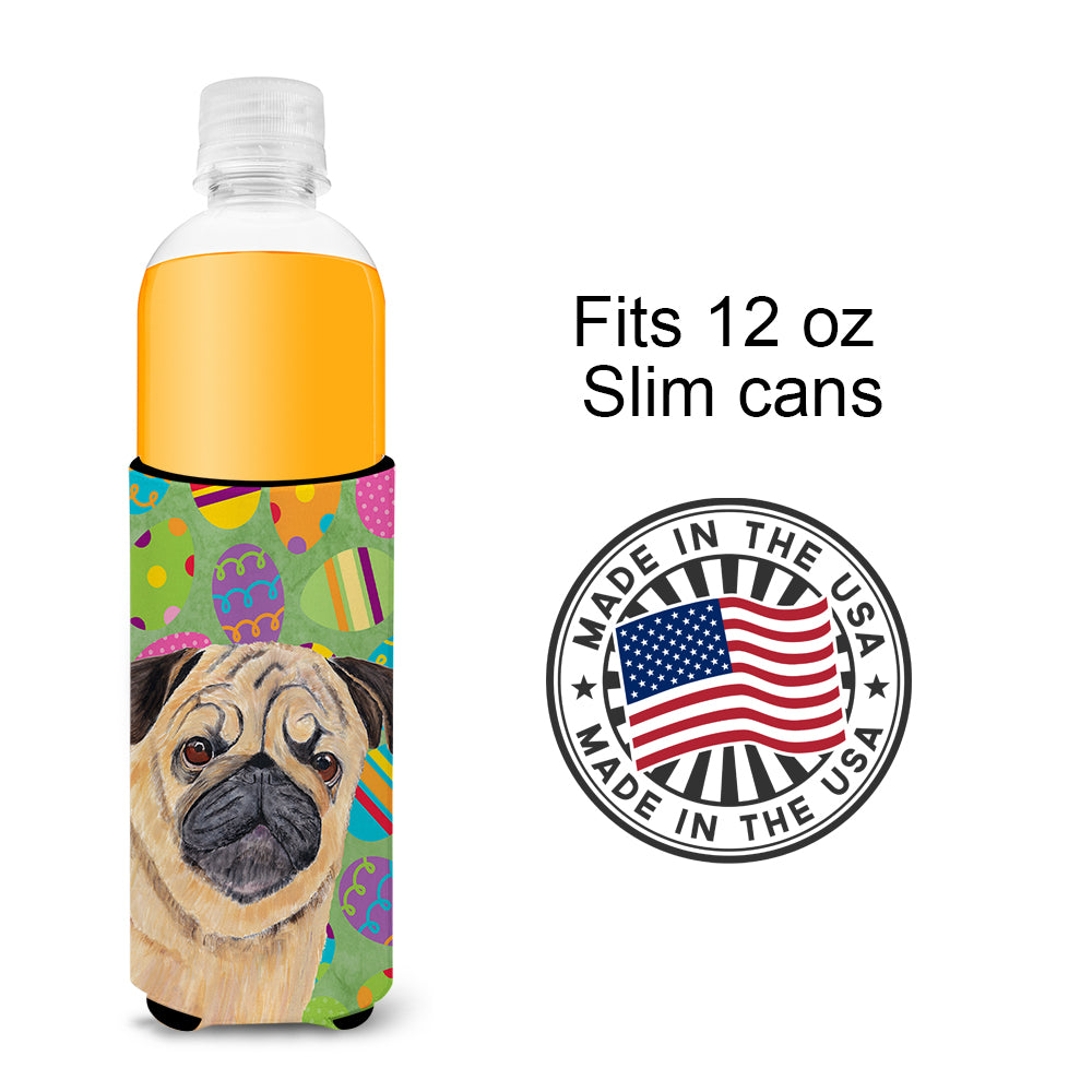Pug Easter Eggtravaganza Ultra Beverage Insulators for slim cans SC9451MUK.