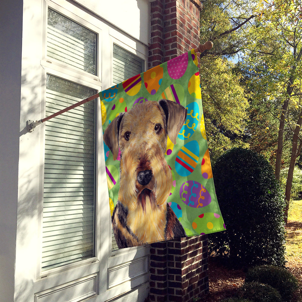 Airedale Easter Eggtravaganza Flag Canvas House Size  the-store.com.