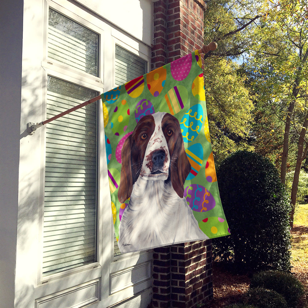 Welsh Springer Spaniel Easter Eggtravaganza Flag Canvas House Size  the-store.com.