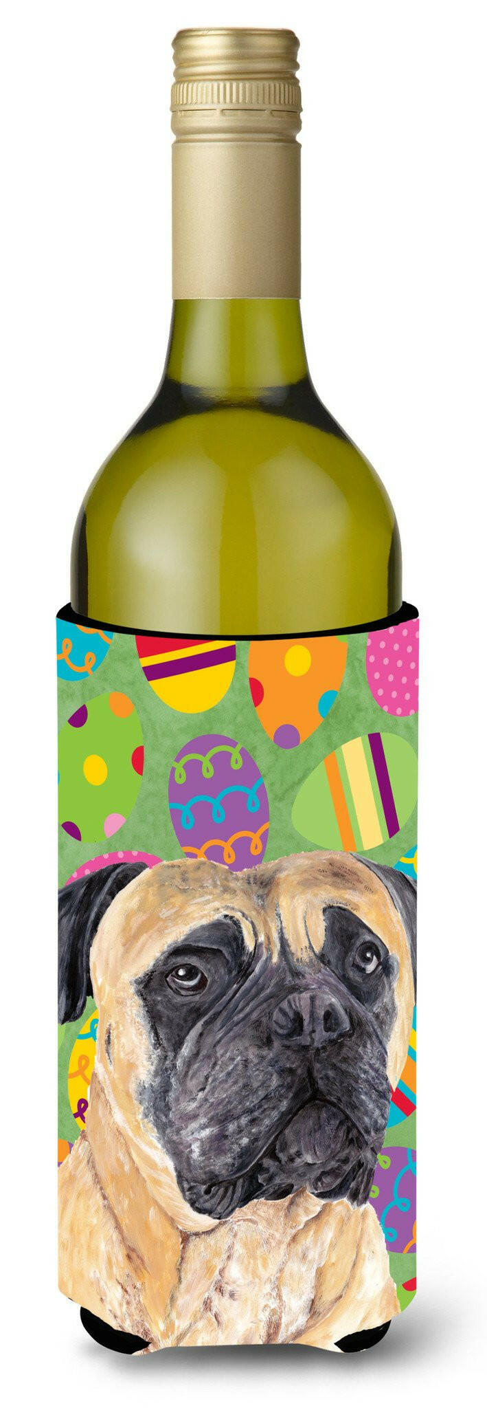 Mastiff Easter Eggtravaganza Wine Bottle Beverage Insulator Beverage Insulator Hugger by Caroline&#39;s Treasures
