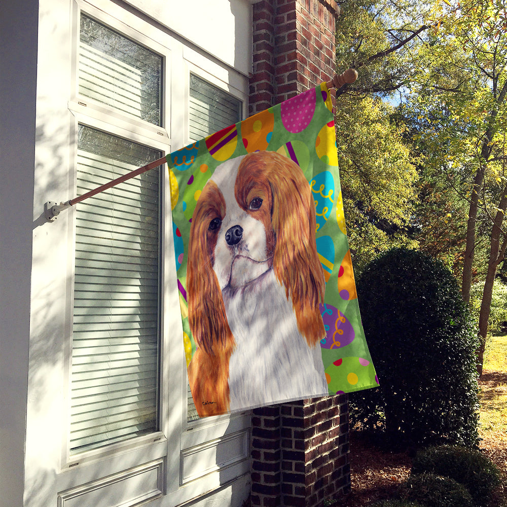 Cavalier Spaniel Easter Eggtravaganza Flag Canvas House Size  the-store.com.