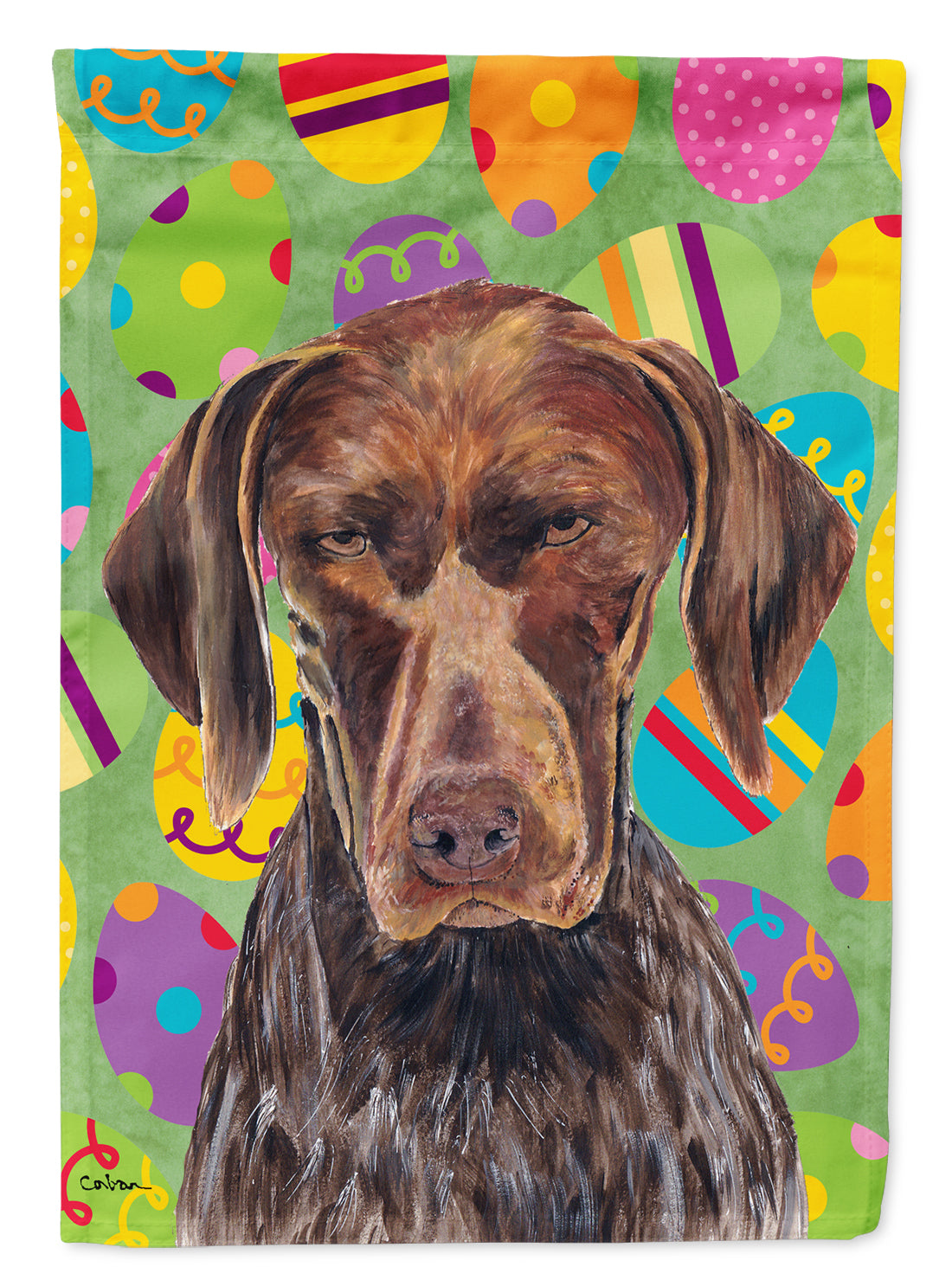 German Shorthaired Pointer Easter Eggtravaganza Flag Garden Size  the-store.com.