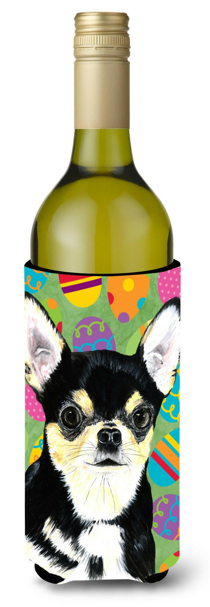 Chihuahua Easter Eggtravaganza Wine Bottle Beverage Insulator Beverage Insulator Hugger by Caroline&#39;s Treasures