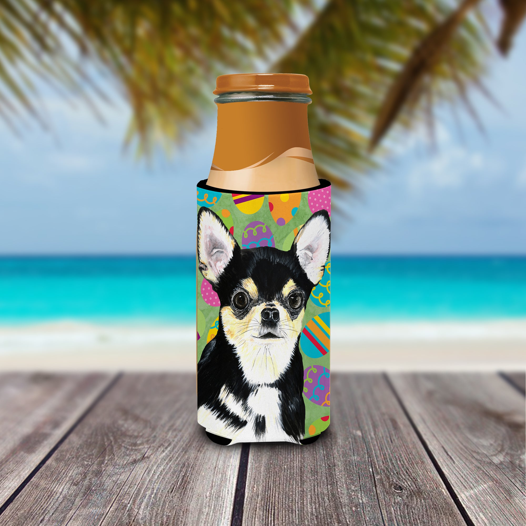 Chihuahua Easter Eggtravaganza Ultra Beverage Insulators for slim cans SC9479MUK.
