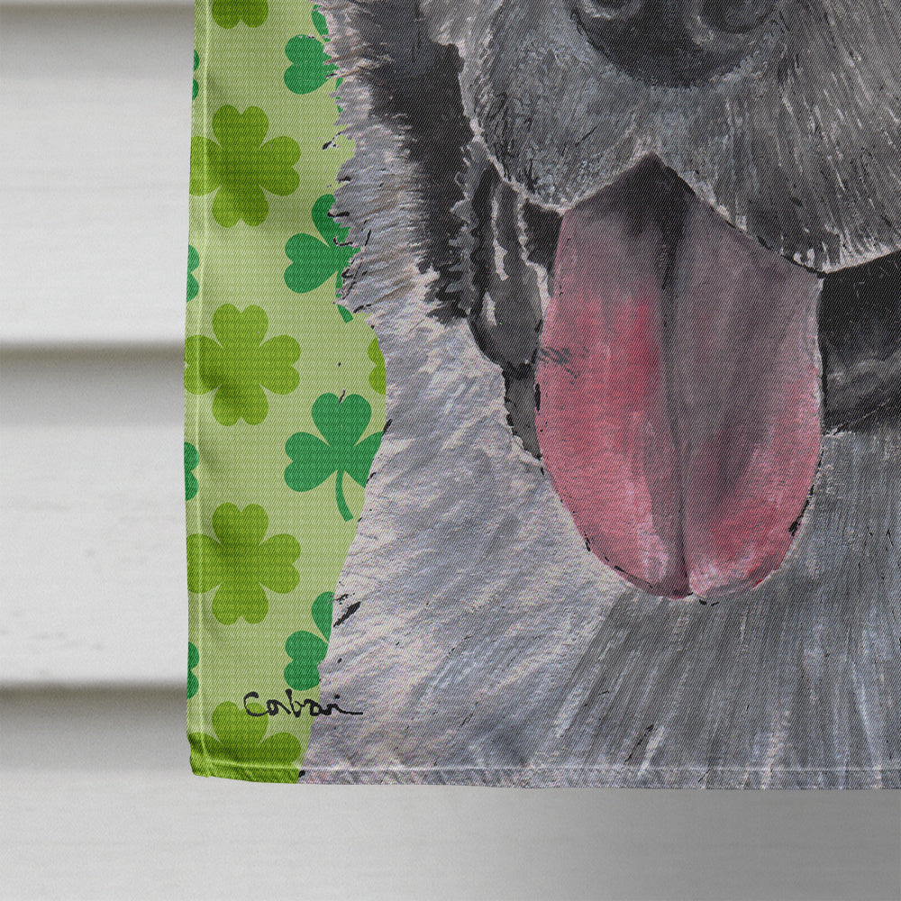 Akita St. Patrick's Day Shamrock Flag Canvas House Size SC9483CHF  the-store.com.