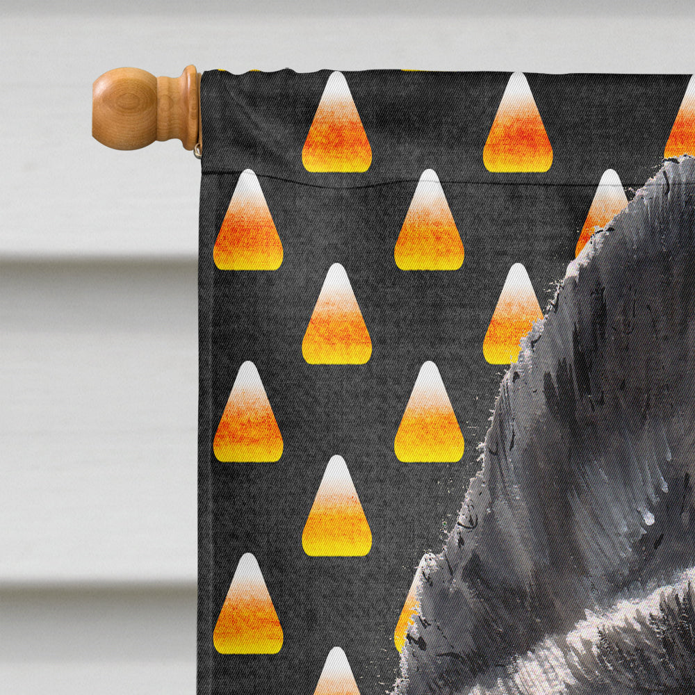 Akita Candy Corn Halloween Flag Canvas House Size SC9486CHF  the-store.com.