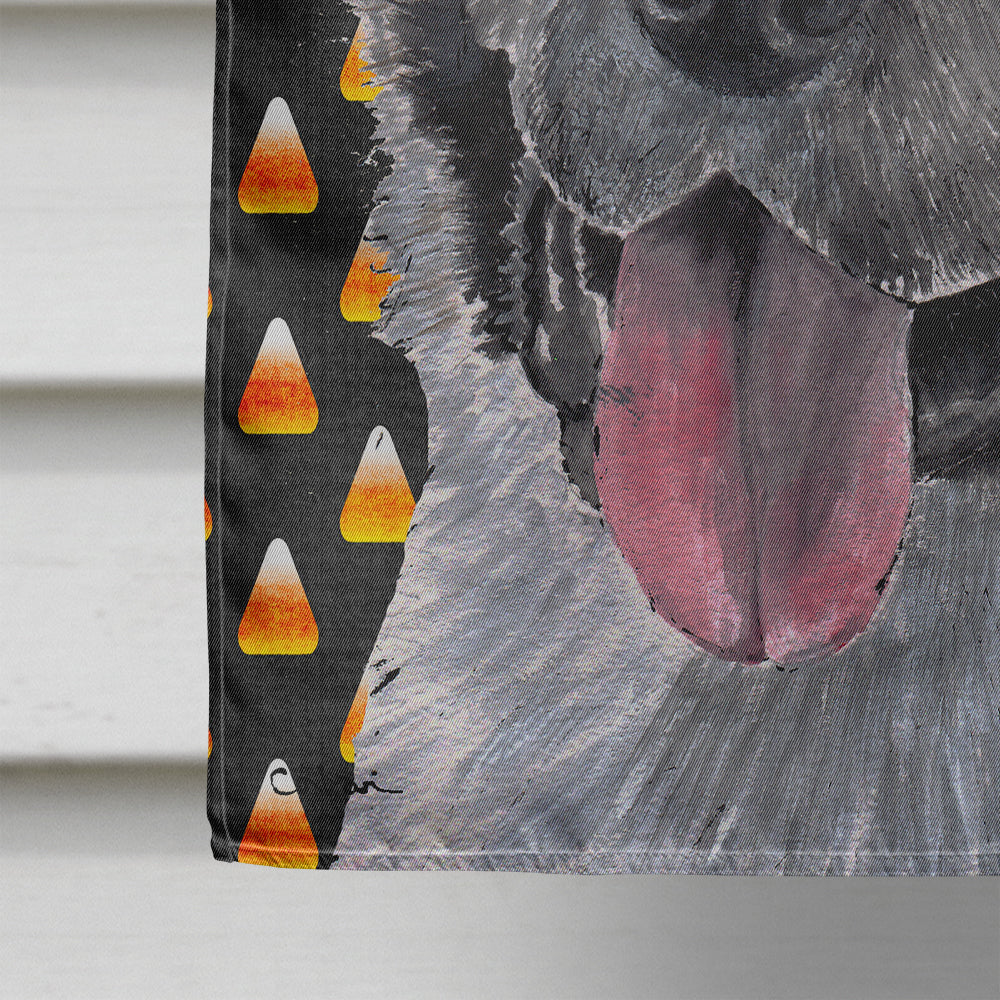 Akita Candy Corn Halloween Flag Canvas House Size SC9486CHF  the-store.com.