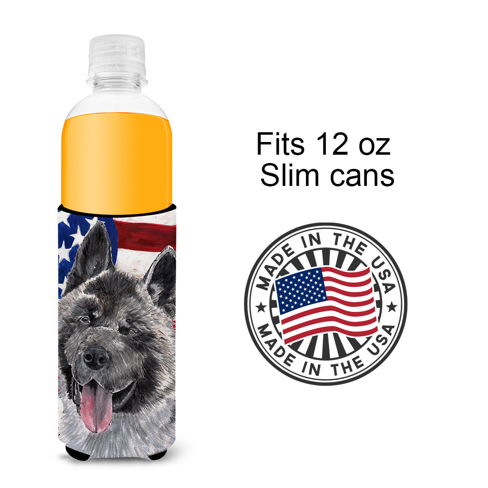 Akita USA Patriotic American Flag Ultra Beverage Insulators for slim cans SC9487MUK.