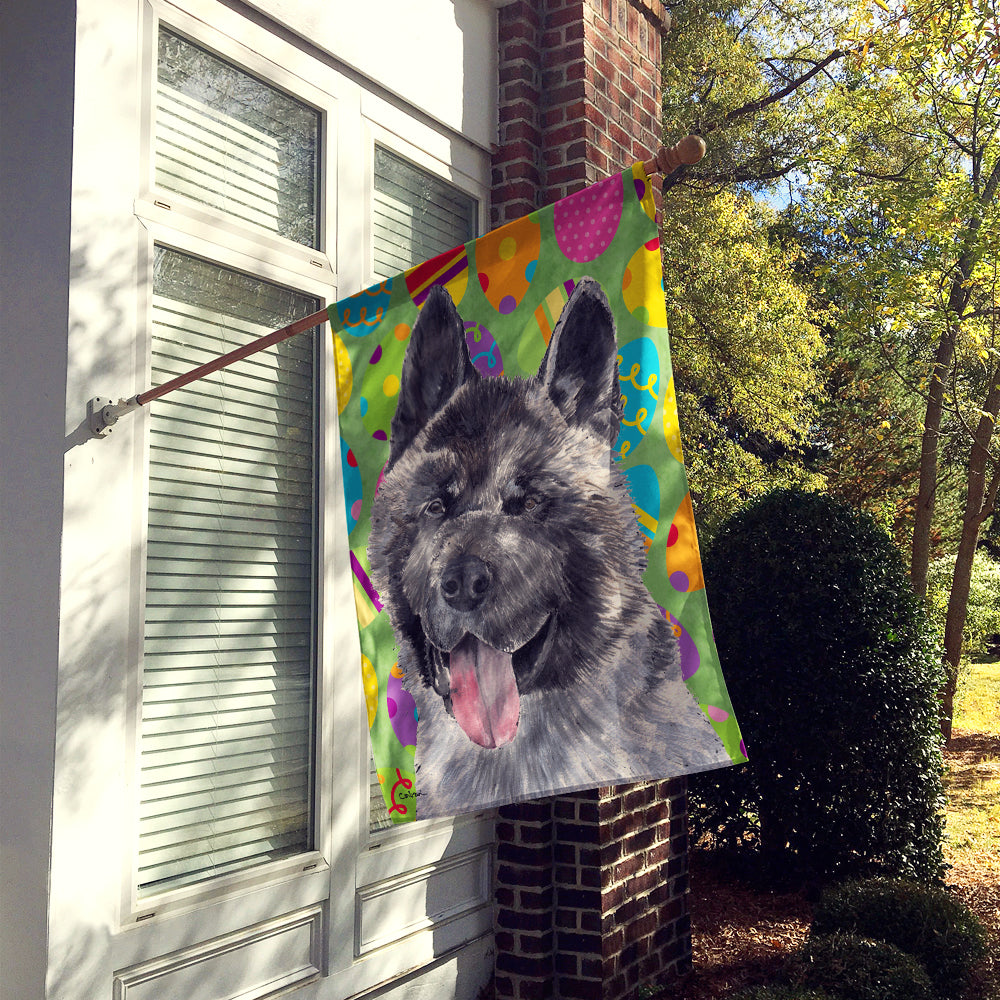 Akita Easter Eggtravaganza Flag Canvas House Size SC9488CHF  the-store.com.