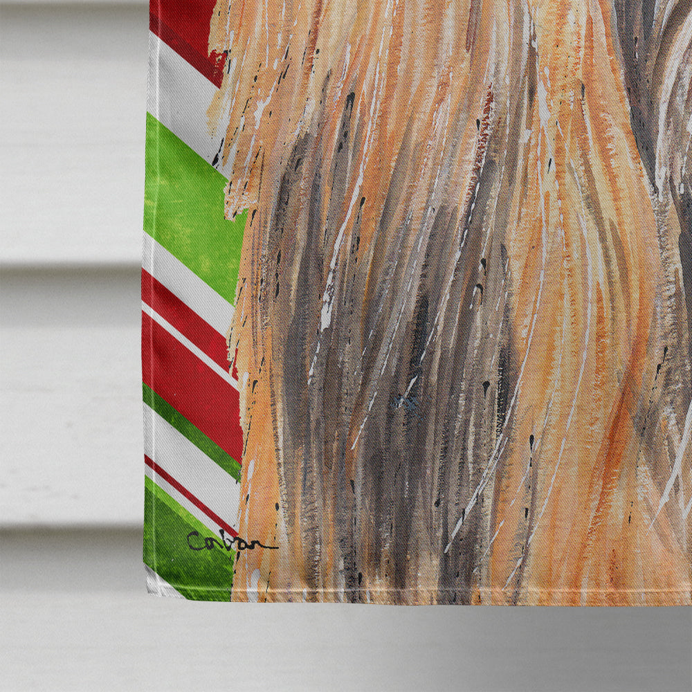 Afghan Hound Candy Cane Holiday Christmas Flag Canvas House Size SC9498CHF  the-store.com.