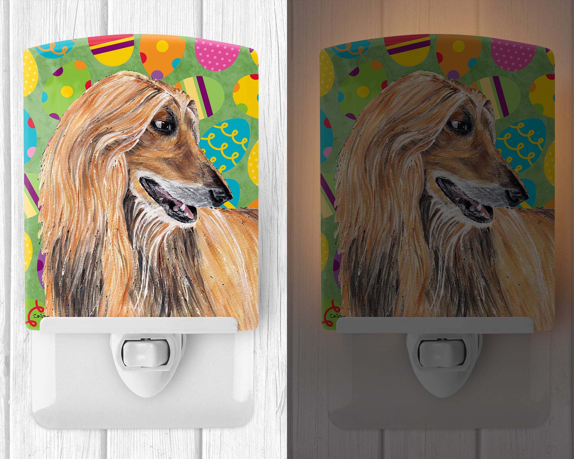 Afghan Hound Easter Eggtravaganza Ceramic Night Light SC9500CNL - the-store.com