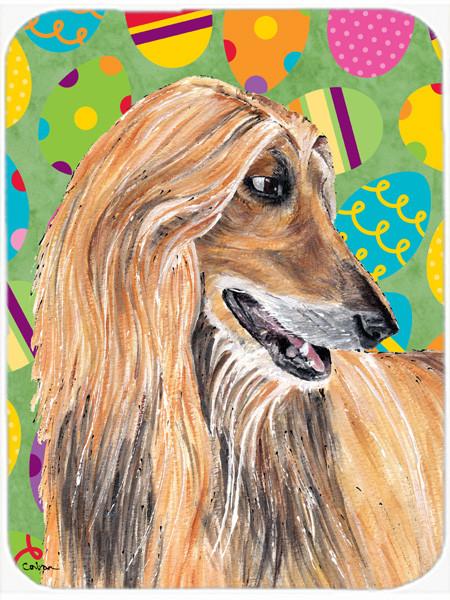 Afghan Hound Easter Eggtravaganza Glass Cutting Board Large Size SC9500LCB by Caroline&#39;s Treasures