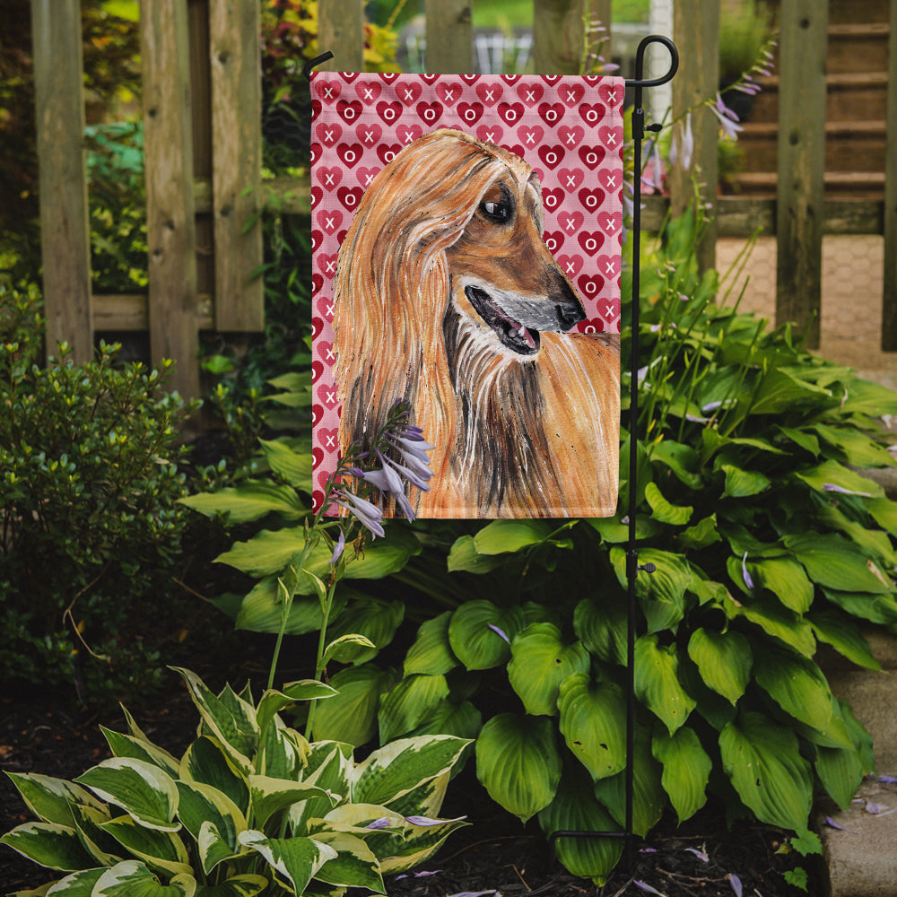 Afghan Hound Hearts Love and Valentine's Day Flag Garden Size SC9503GF  the-store.com.
