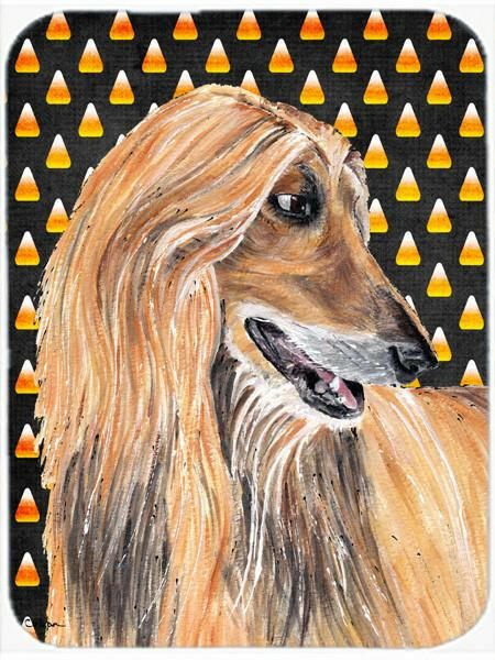 Afghan Hound Candy Corn Halloween Glass Cutting Board Large Size SC9505LCB by Caroline&#39;s Treasures