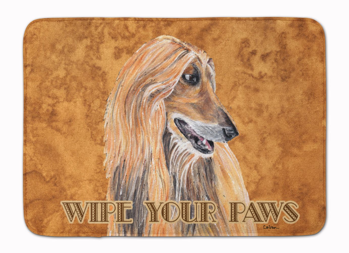 Afghan Hound Wipe your Paws Machine Washable Memory Foam Mat SC9509RUG - the-store.com