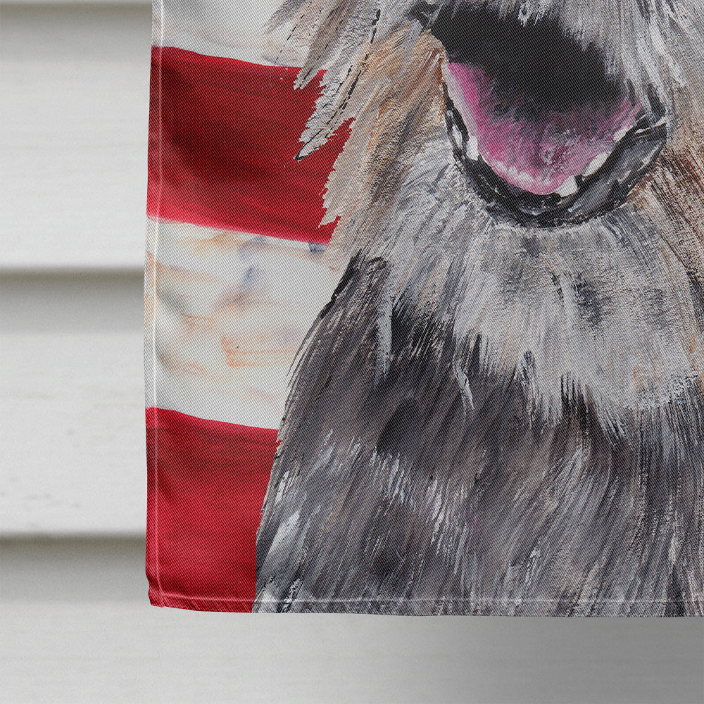 Border Terrier Mix USA American Flag Flag Canvas House Size  the-store.com.