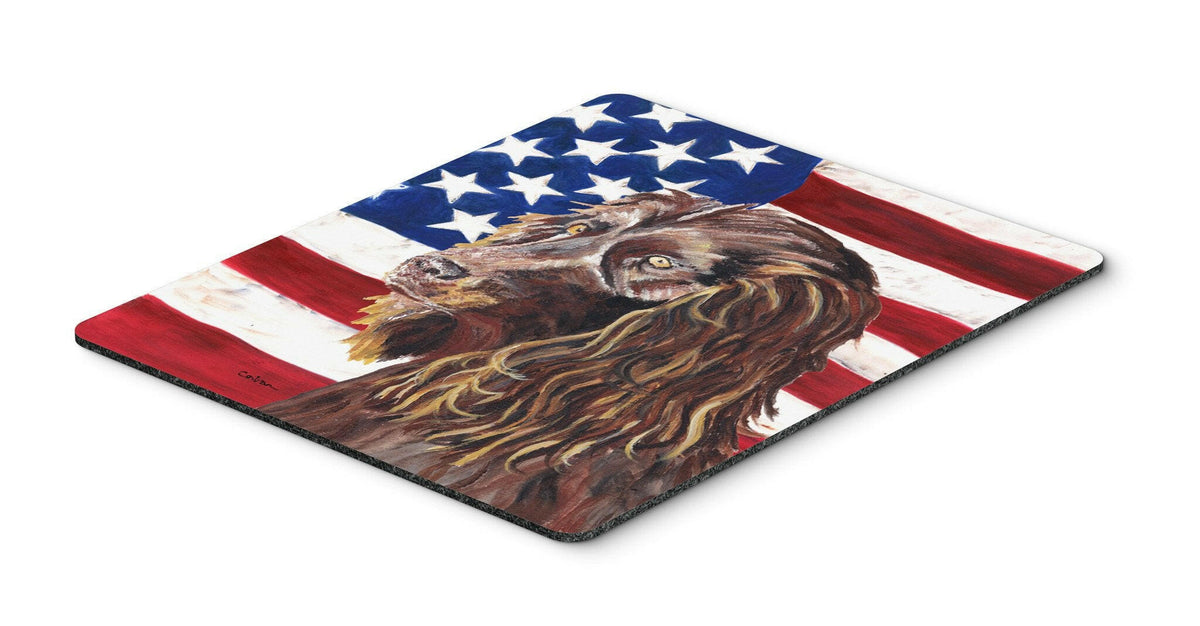 Boykin Spaniel USA American Flag Mouse Pad, Hot Pad or Trivet by Caroline&#39;s Treasures