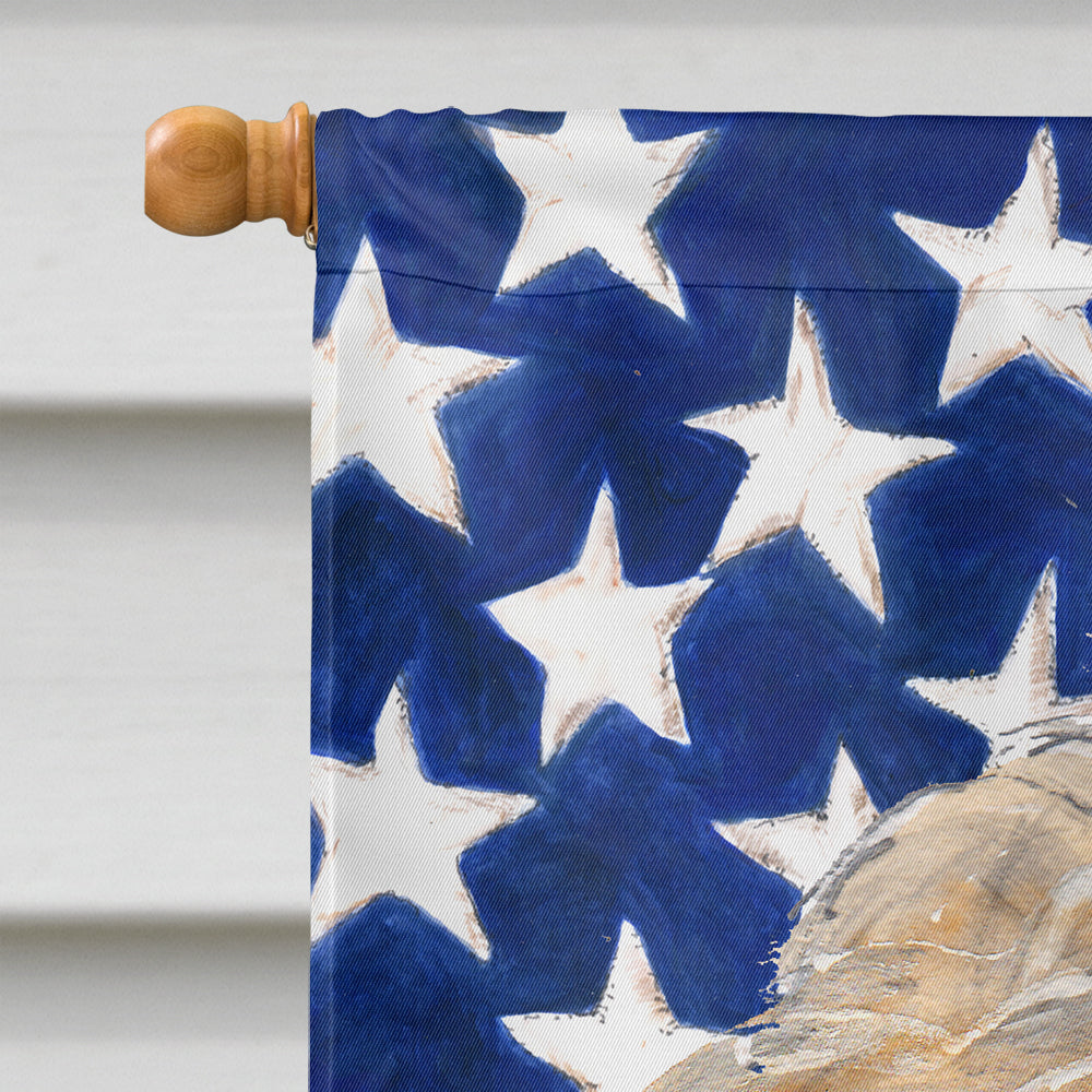 Goldendoodle USA American Flag Flag Canvas House Size