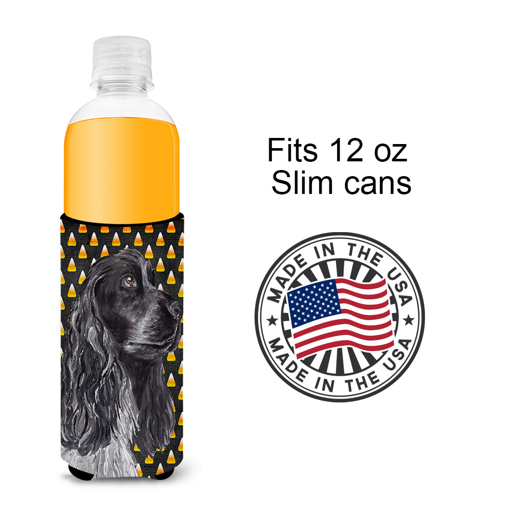 Cocker Spaniel Halloween Candy Corn Ultra Beverage Insulators for slim cans