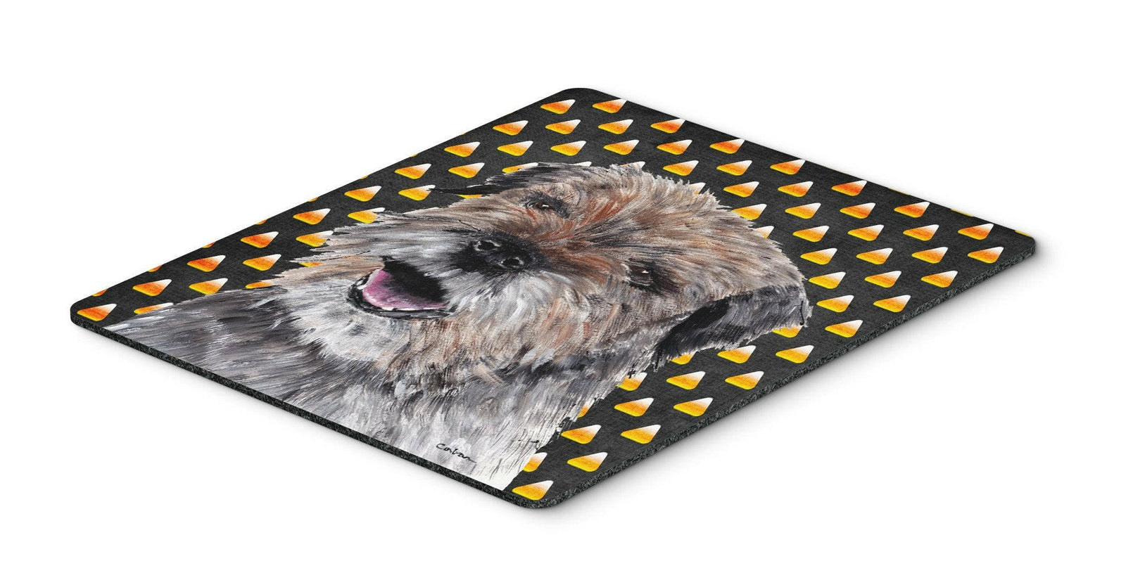 Border Terrier Halloween Candy Corn Mouse Pad, Hot Pad or Trivet by Caroline's Treasures