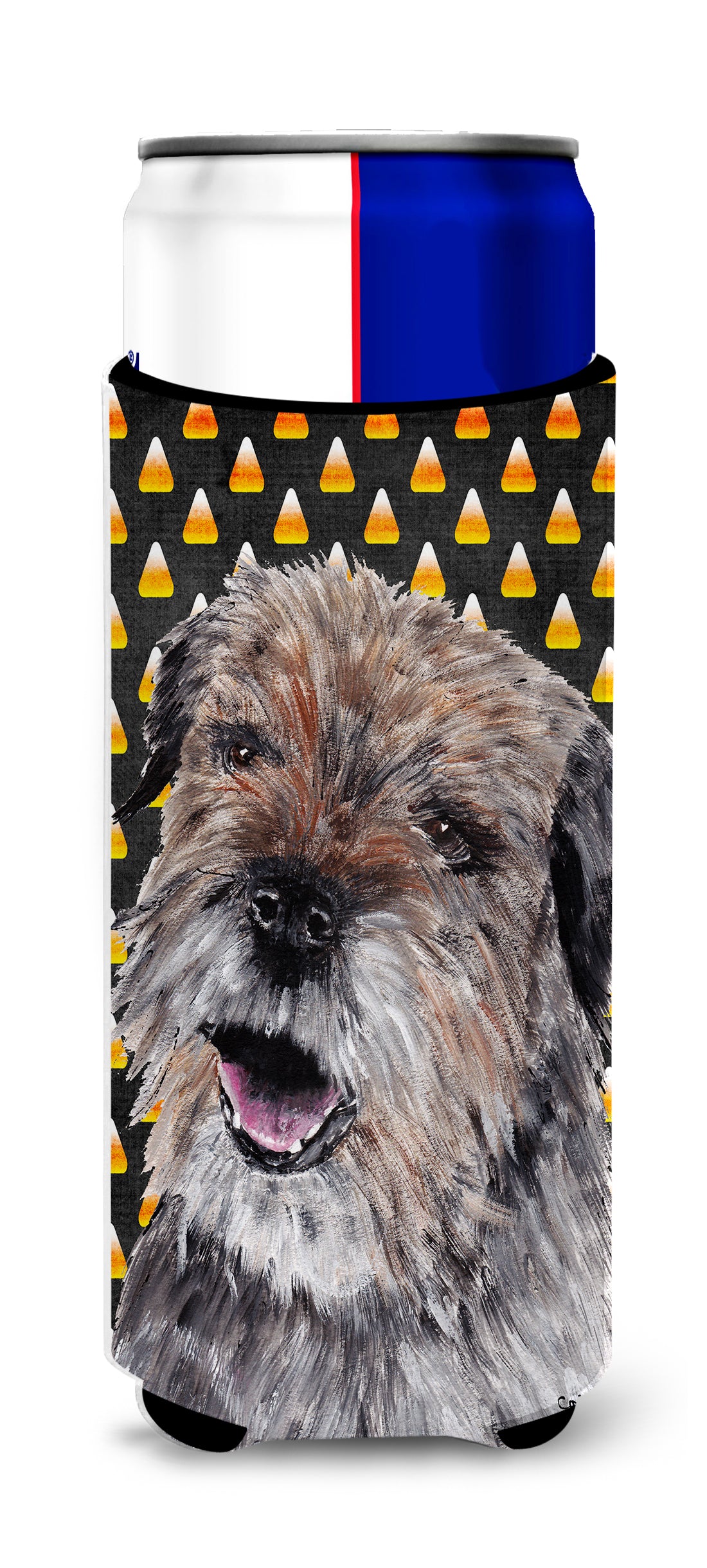 Border Terrier Halloween Candy Corn Ultra Beverage Insulators for slim cans