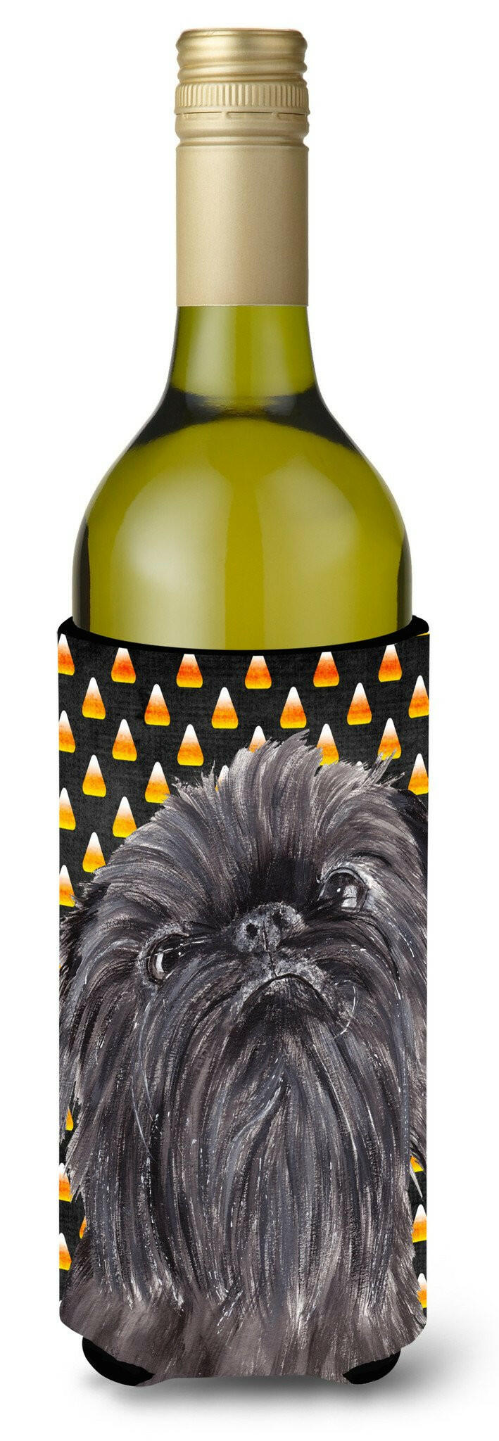Brussels Griffon Halloween Candy Corn Wine Bottle Beverage Insulator Beverage Insulator Hugger by Caroline&#39;s Treasures