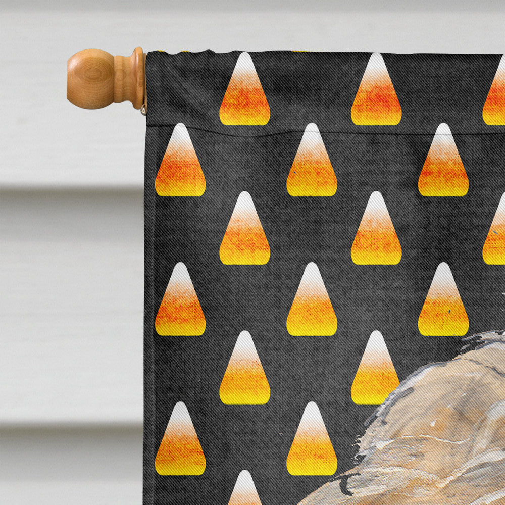Goldendoodle Halloween Candy Corn Flag Canvas House Size