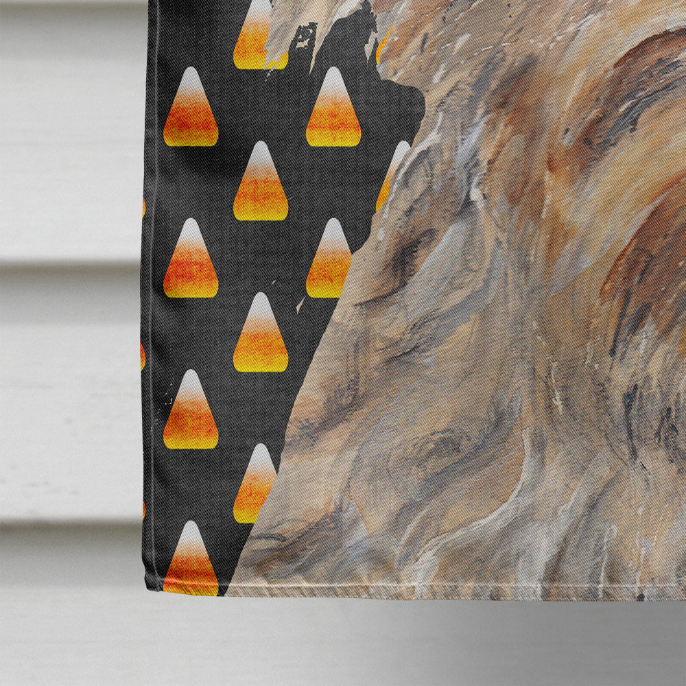 Goldendoodle Halloween Candy Corn Flag Canvas House Size  the-store.com.